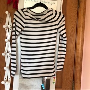 Gap Striped Boat Neck Long Sleeve Top (XS)